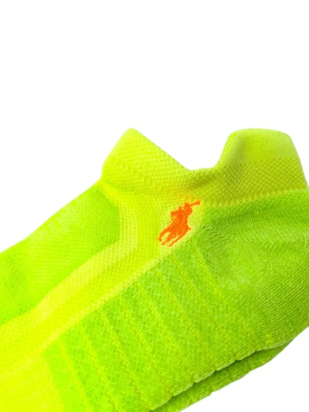 Polo Ralph Lauren Performance Socks 3 Pair Pack Low Cut Tab XL 12-17 Neon White